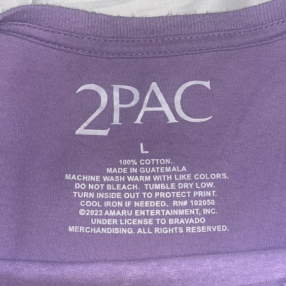 TUPAC Shut It Short Sleeve Tee size Large - Picture 4 of 6